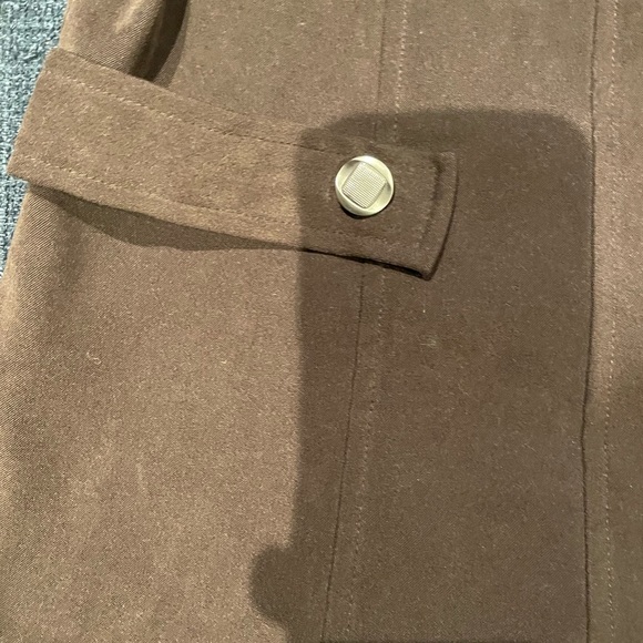 Tradition Brown Jacket Size 10 Zipper & Button Detail - Picture 8 of 8